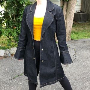 Bisou Bisou denim trench coat